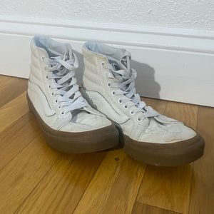 Vans high tops - All White with Gum Sole - W7